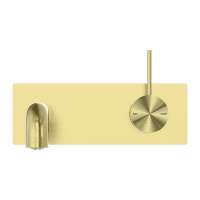 NERO MECCA WALL BASIN/BATH MIXER HANDLE UP BRUSHED GOLD (AVAILABLE IN 120MM,160MM,185MM, 230MM AND 260MM)