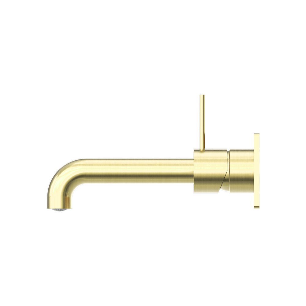 NERO MECCA WALL BASIN/BATH MIXER HANDLE UP BRUSHED GOLD (AVAILABLE IN 120MM,160MM,185MM, 230MM AND 260MM)