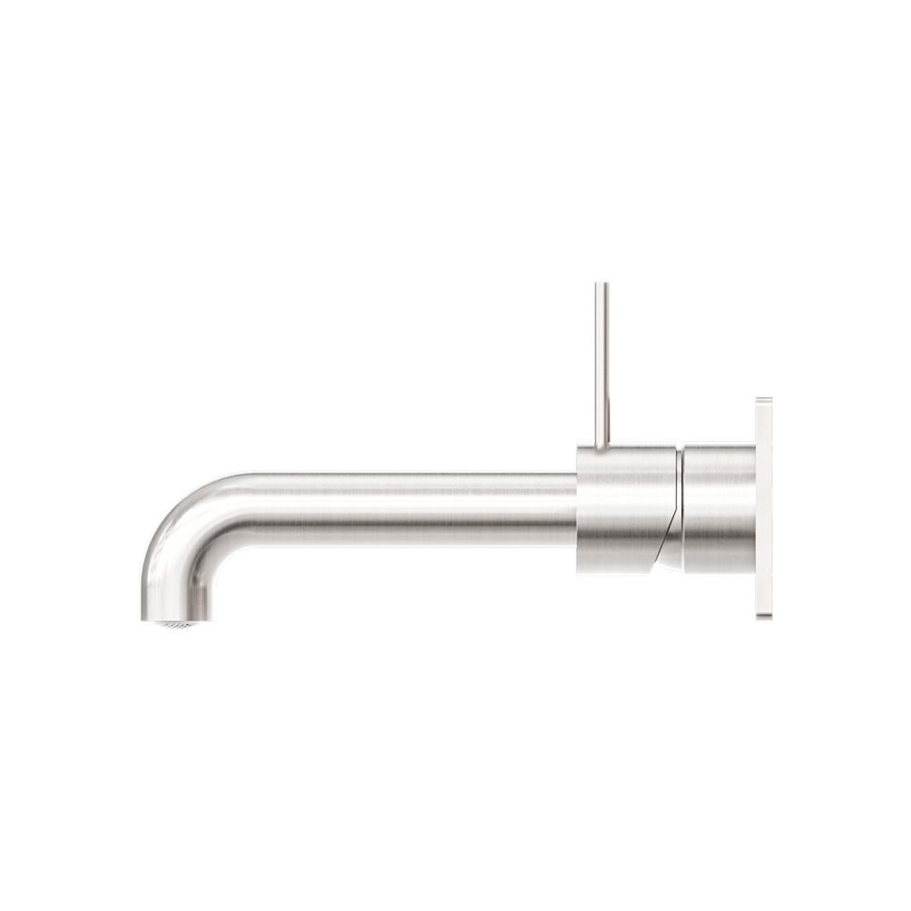 NERO MECCA WALL BASIN/ BATH MIXER HANDLE UP BRUSHED NICKEL (AVAILABLE IN 120MM,160MM, 185MM, 230MM AND 260MM)