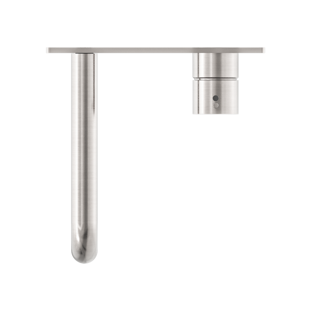 NERO MECCA WALL BASIN/ BATH MIXER HANDLE UP BRUSHED NICKEL (AVAILABLE IN 120MM,160MM, 185MM, 230MM AND 260MM)