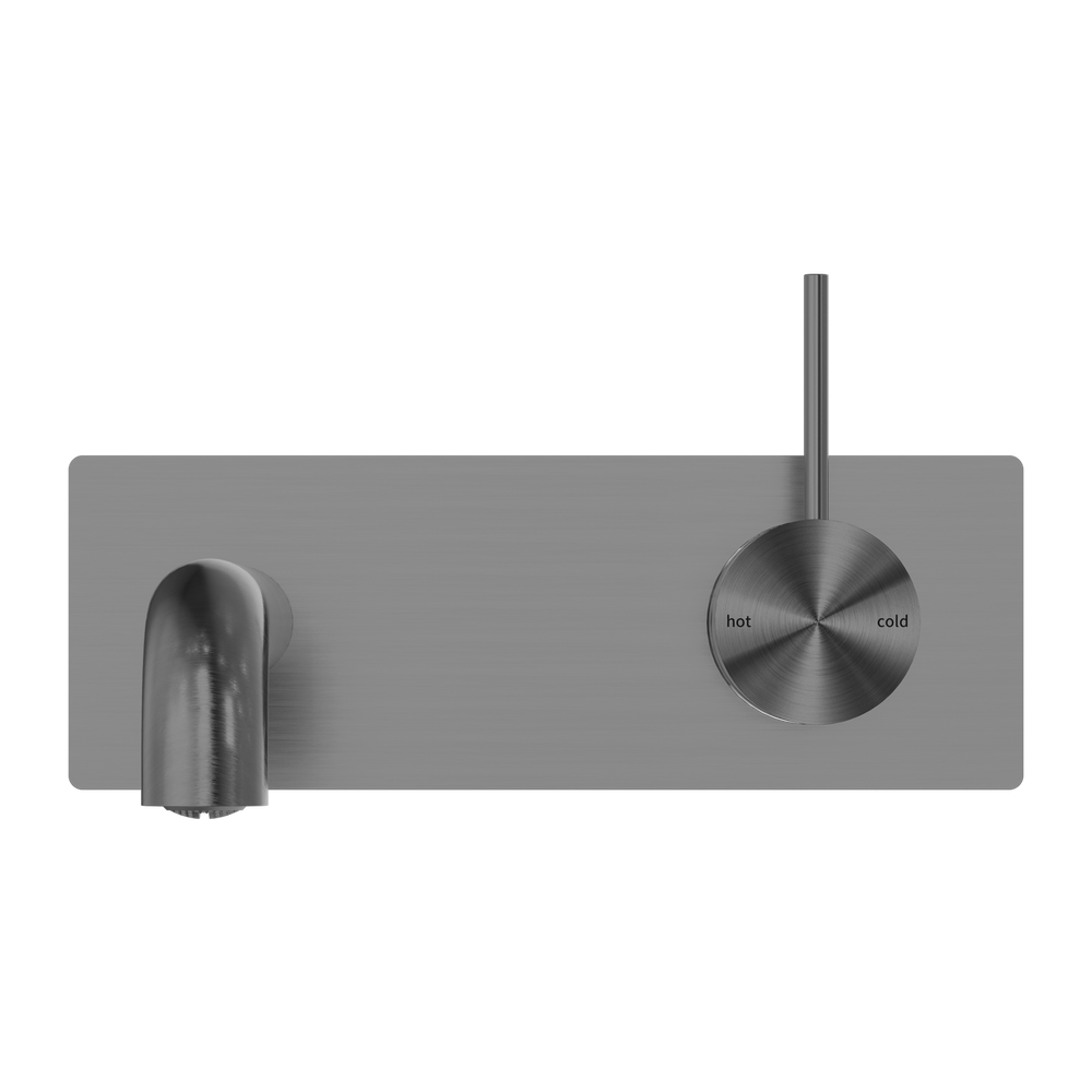 NERO MECCA WALL BASIN/BATH MIXER HANDLE UP GUN METAL (AVAILABLE IN 120MM,160MM,185MM, 230MM AND 260MM)