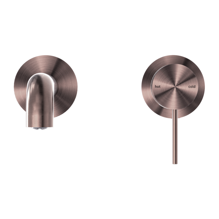 NERO MECCA WALL BASIN/BATH MIXER WITH SEPARATE BACK PLATE BRUSHED BRONZE (AVAILABLE IN 120MM,160MM,185MM, 230MM AND 260MM)