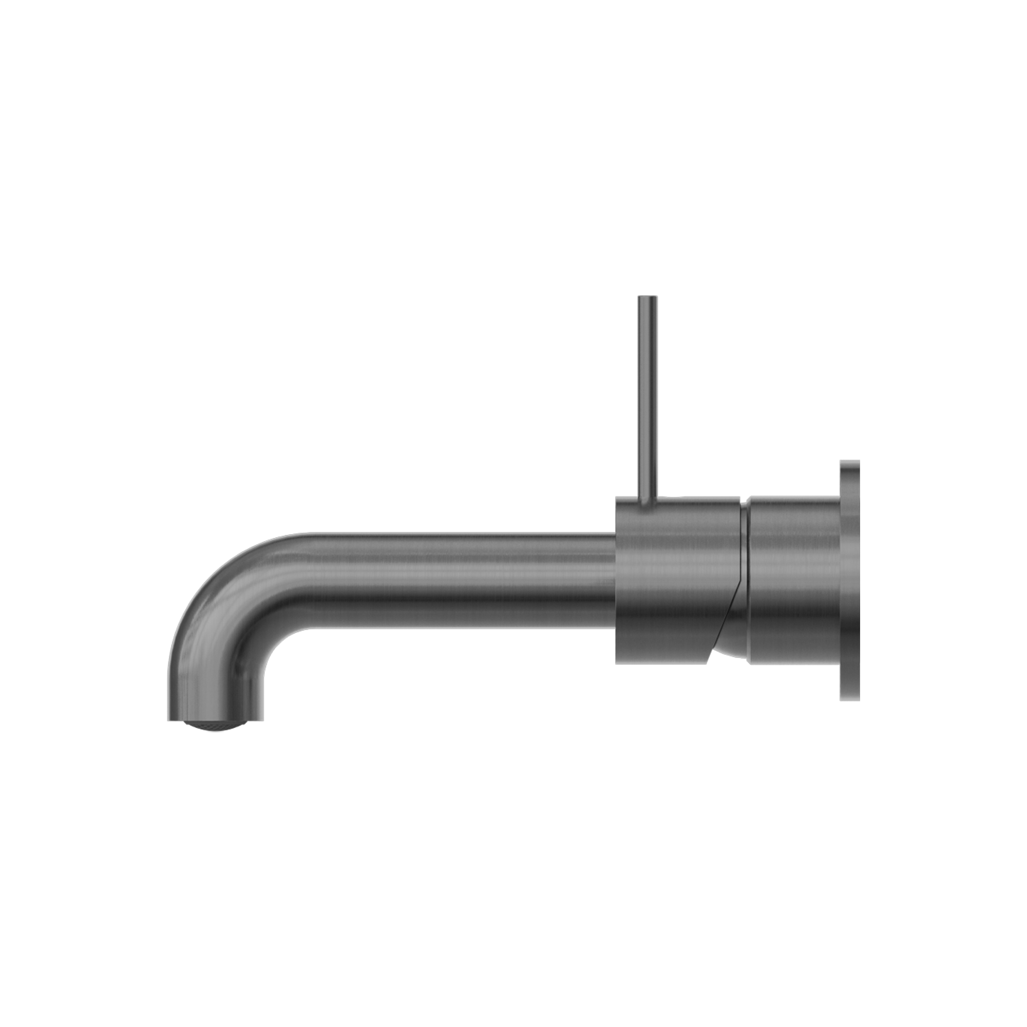 NERO MECCA WALL BASIN/BATH MIXER WITH SEPARATE BACK PLATE HANDLE UP GUN METAL (AVAILABLE IN 160MM, 185MM AND 230MM)