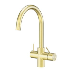 NERO MECCA 3 WAY FILTERED MIXER TAP 350MM BRUSHED GOLD