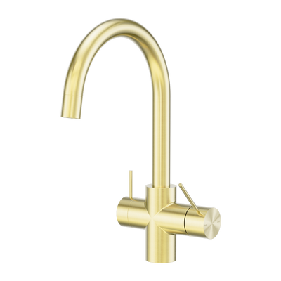 NERO MECCA LEAD FREE 3 WAY FILTERED MIXER TAP 350MM BRUSHED GOLD