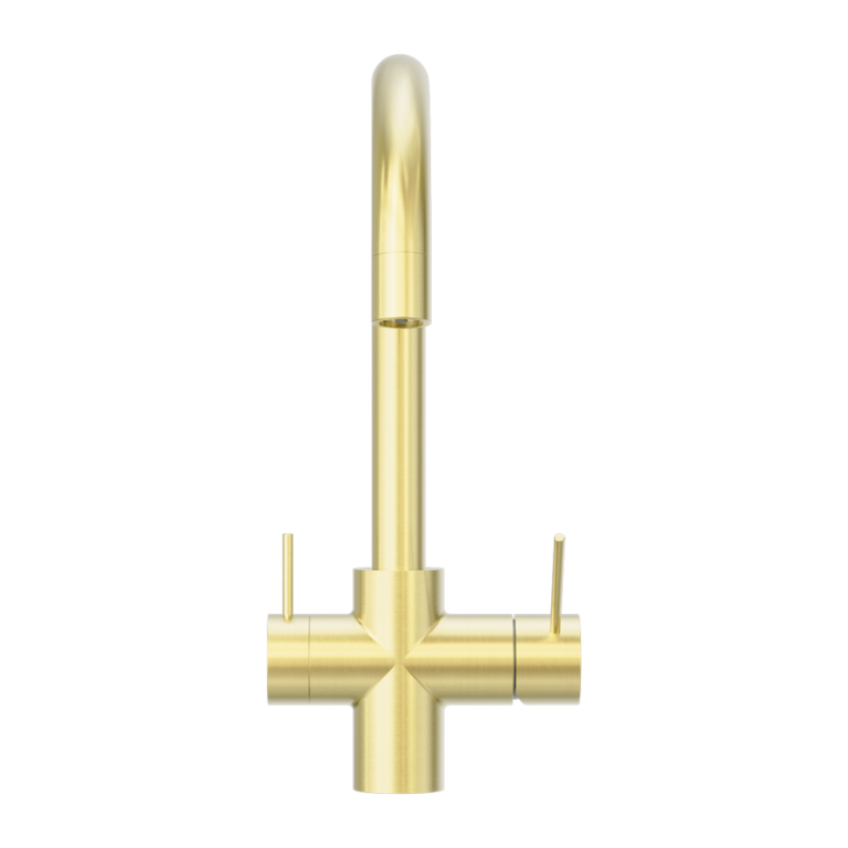 NERO MECCA 3 WAY FILTERED MIXER TAP 350MM BRUSHED GOLD