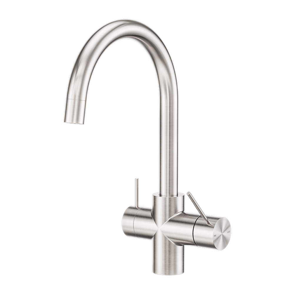 NERO MECCA 3 WAY FILTERED MIXER TAP 350MM BRUSHED NICKEL