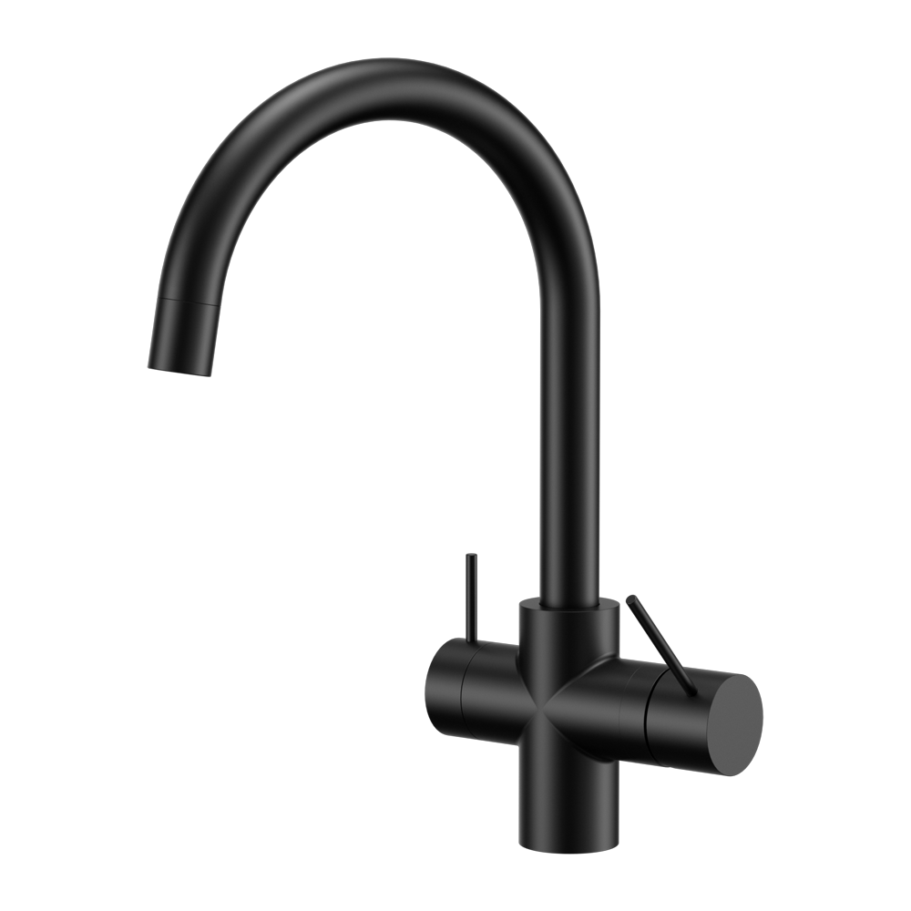 NERO MECCA 3 WAY FILTERED MIXER TAP 350MM MATTE BLACK