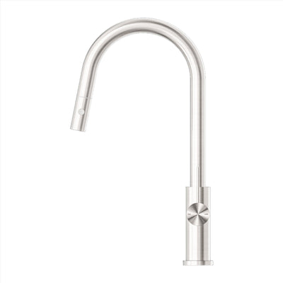 NERO MECCA PULL OUT SINK MIXER WITH VEGIE SPRAY BRUSHED NICKEL