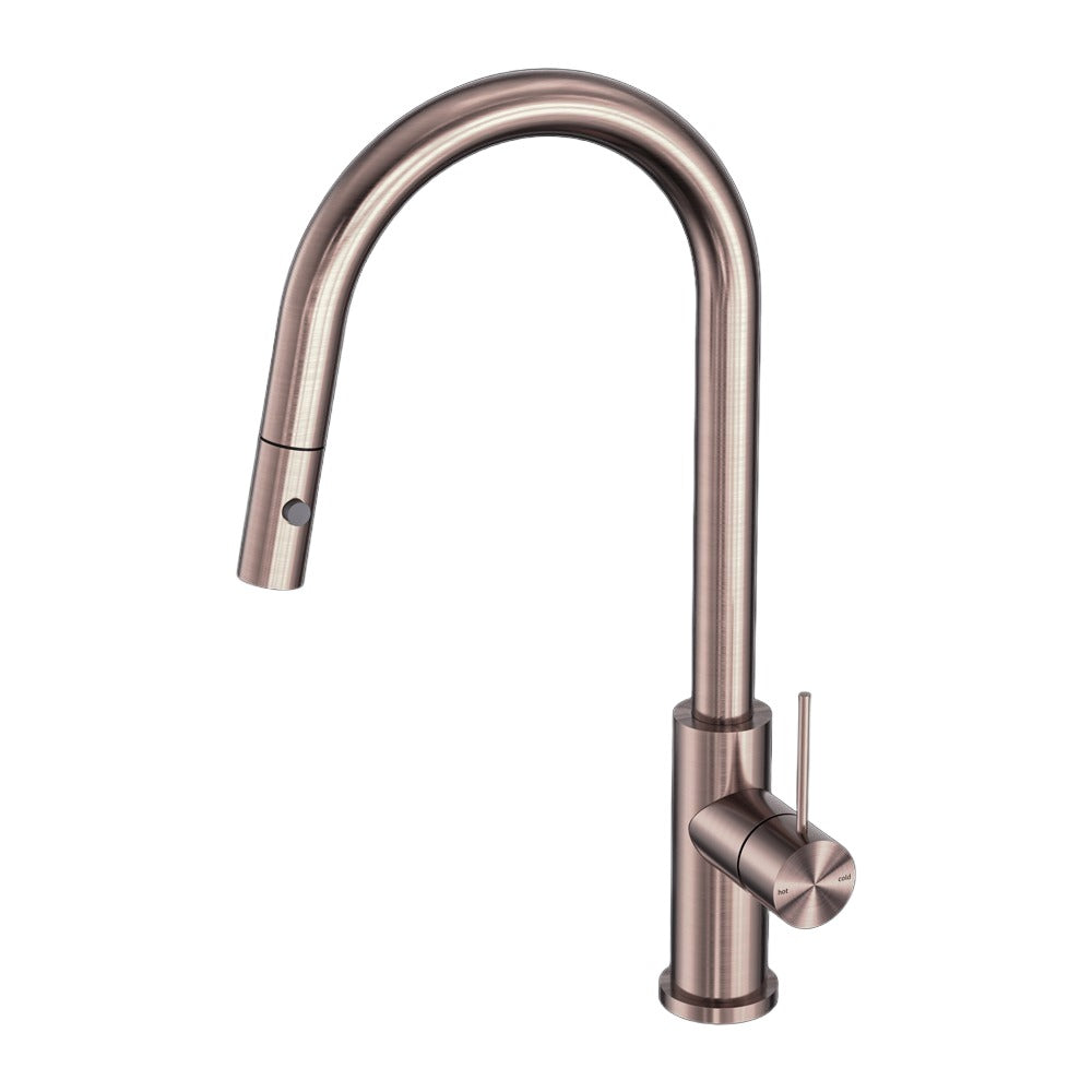 NERO MECCA PULL OUT SINK MIXER WITH VEGIE SPRAY BRUSHED BRONZE
