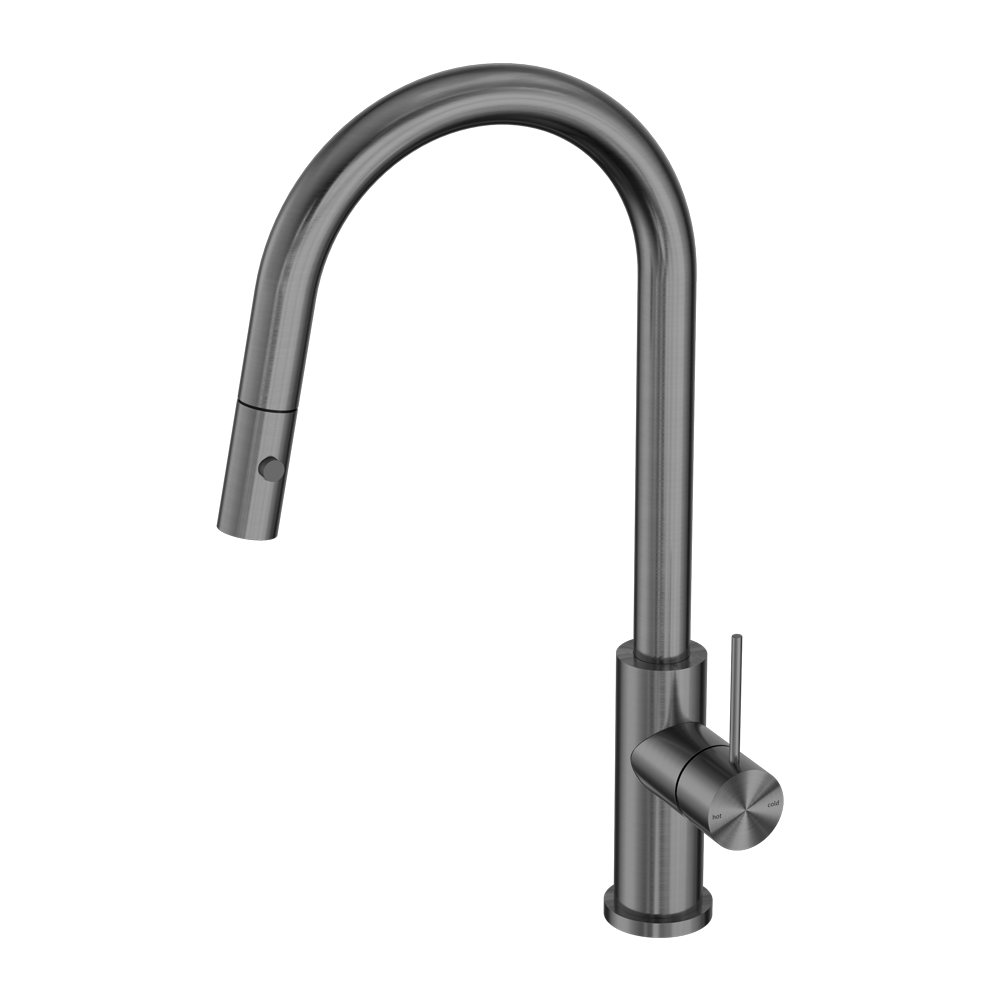 NERO MECCA PULL OUT SINK MIXER WITH VEGIE SPRAY GUN METAL