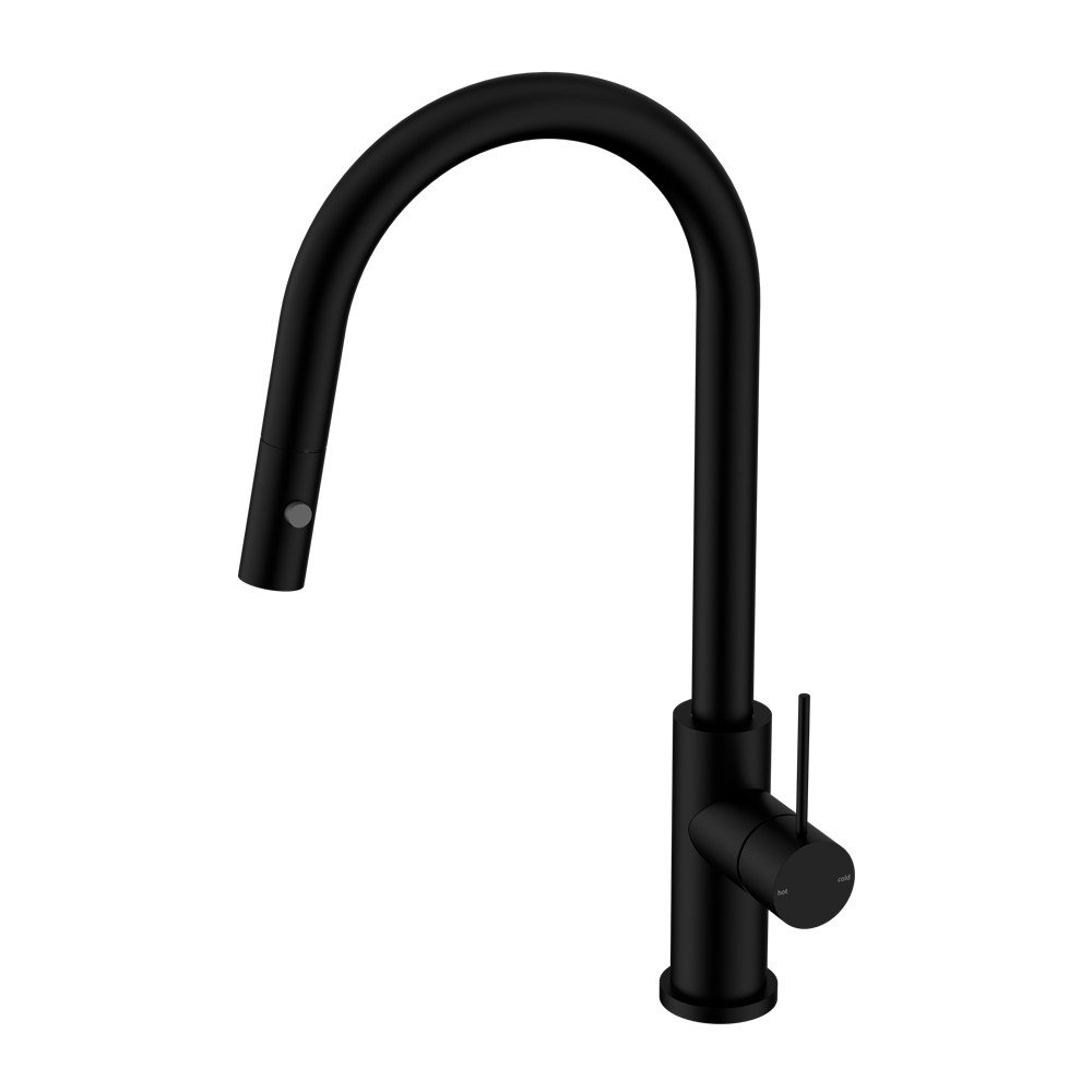 NERO MECCA PULL OUT SINK MIXER WITH VEGIE SPRAY MATTE BLACK