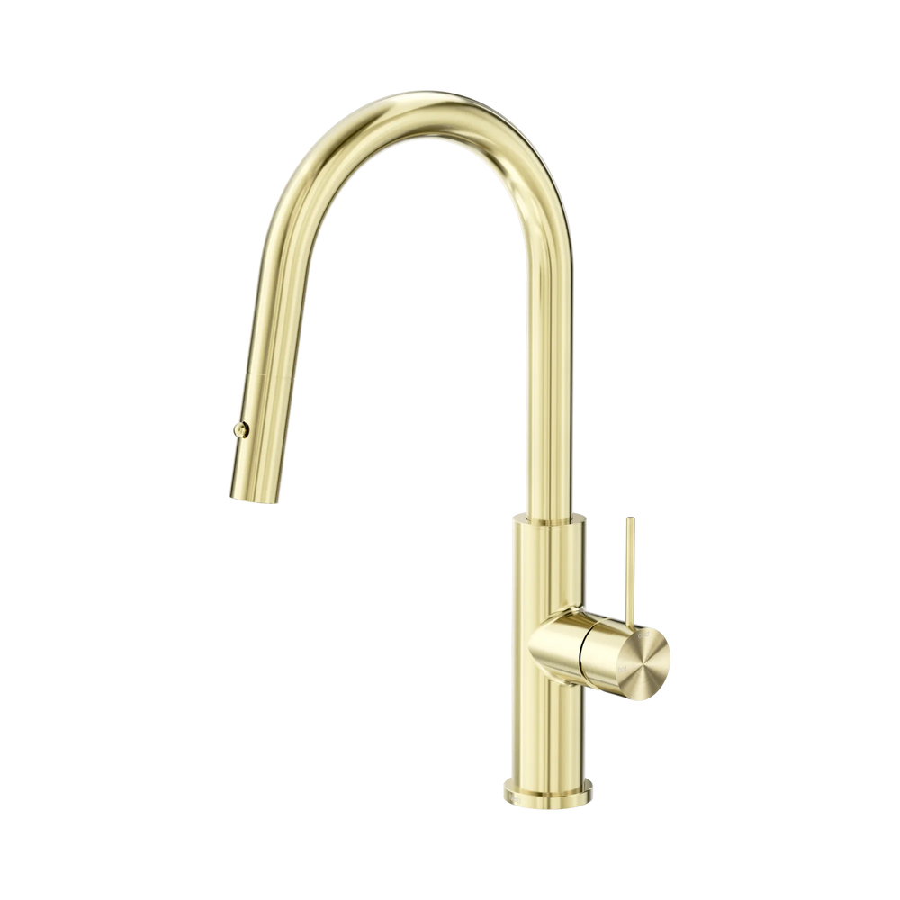 NERO MECCA SMART SENSOR PULL OUT KITCHEN MIXER 438MM BRUSHED GOLD