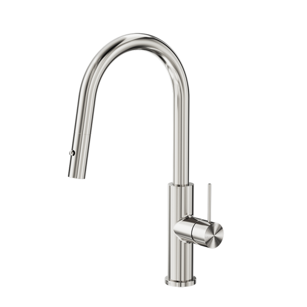 NERO MECCA SMART SENSOR PULL OUT KITCHEN MIXER BRUSHED NICKEL