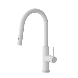 NERO MECCA SMART SENSOR PULL OUT KITCHEN MIXER MATTE WHITE
