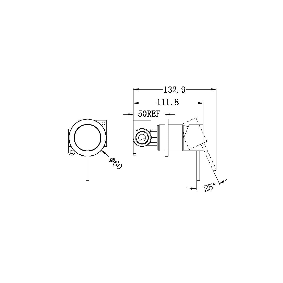 NERO MECCA SHOWER MIXER GUN METAL