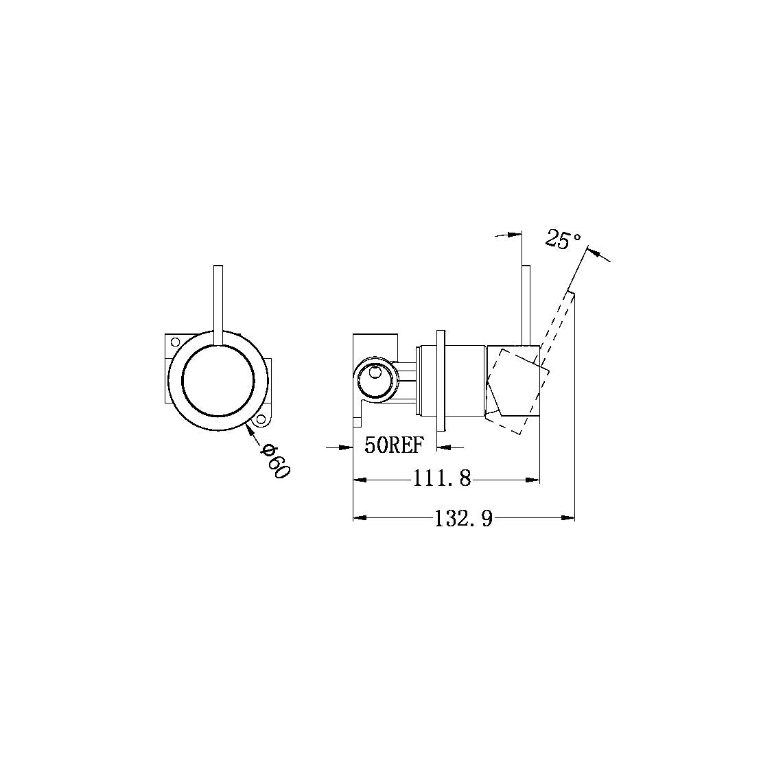 NERO MECCA SHOWER MIXER HANDLE UP PLATE GUN METAL