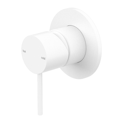 NERO MECCA SHOWER MIXER PLATE MATTE WHITE