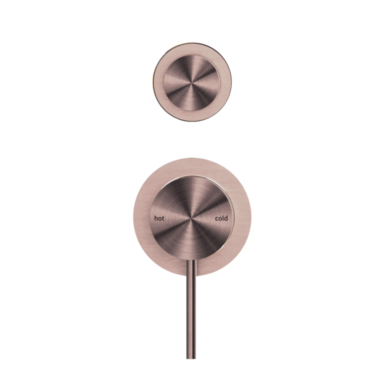 NERO MECCA SHOWER MIXER WITH DIVERTER SEPARATE BACK PLATE BRUSHED BRONZE