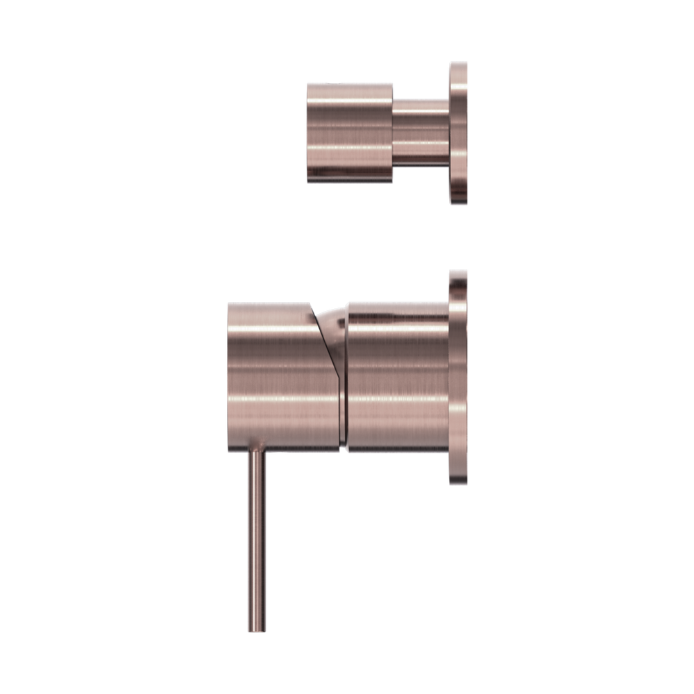 NERO MECCA SHOWER MIXER WITH DIVERTER SEPARATE BACK PLATE BRUSHED BRONZE