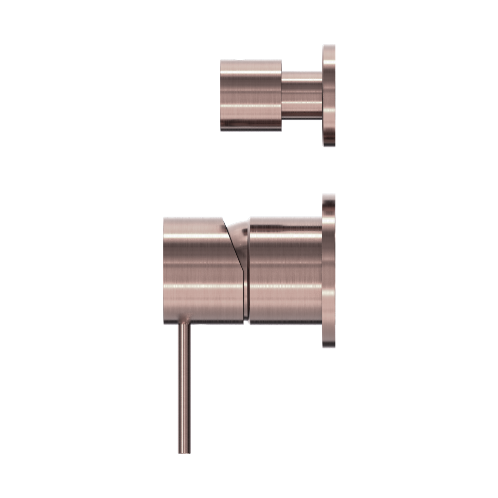 NERO MECCA SHOWER MIXER WITH DIVERTOR SEPARATE BACK PLATE BRUSHED BRONZE