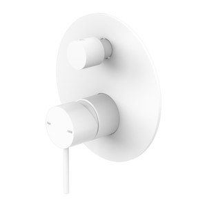 NERO MECCA SHOWER MIXER WITH DIVERTER MATTE WHITE