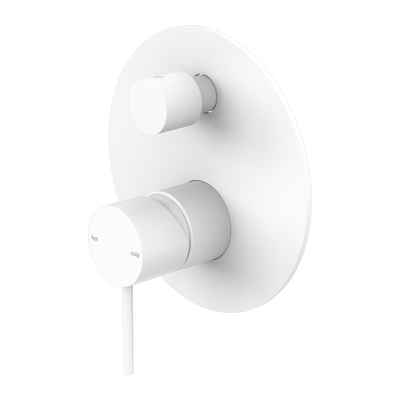 NERO MECCA SHOWER MIXER WITH DIVERTER MATTE WHITE