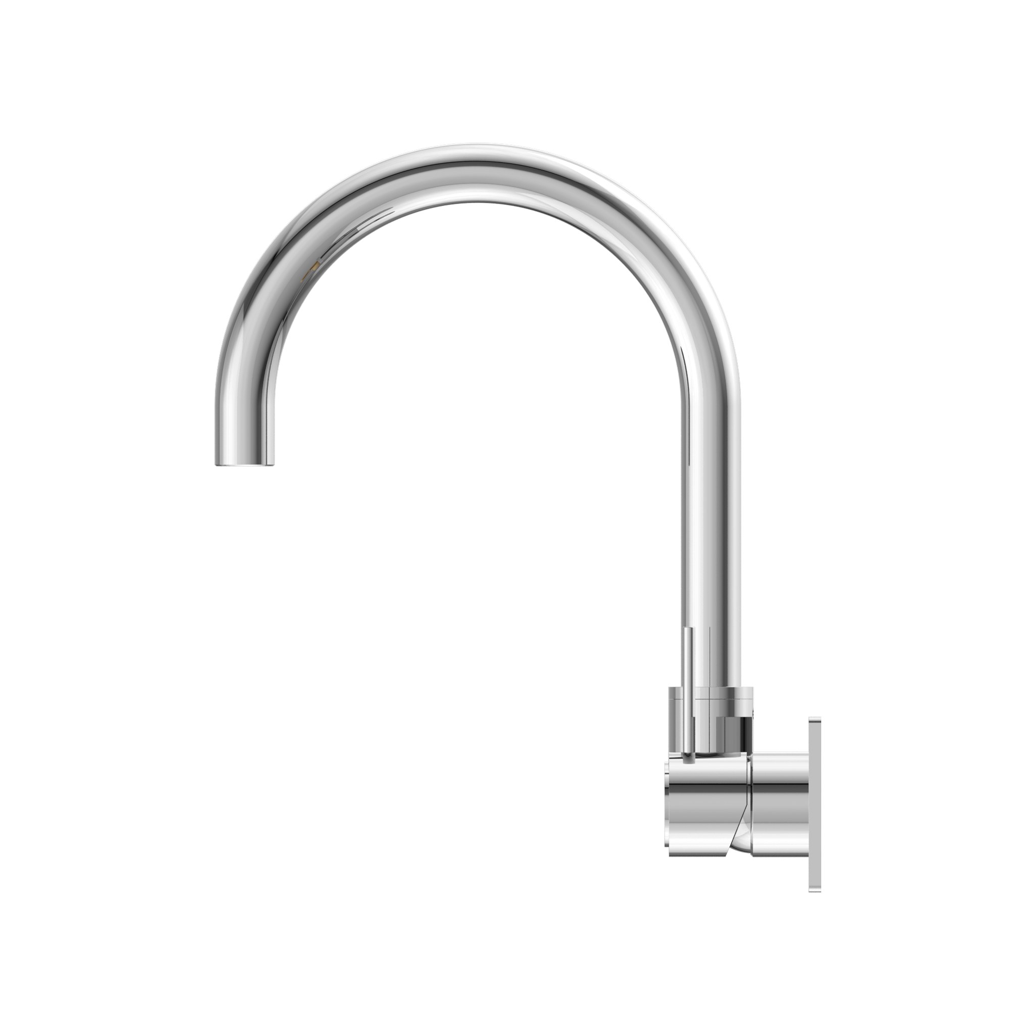 NERO MECCA WALL BASIN/BATH MIXER SWIVEL SPOUT HANDLE UP CHROME