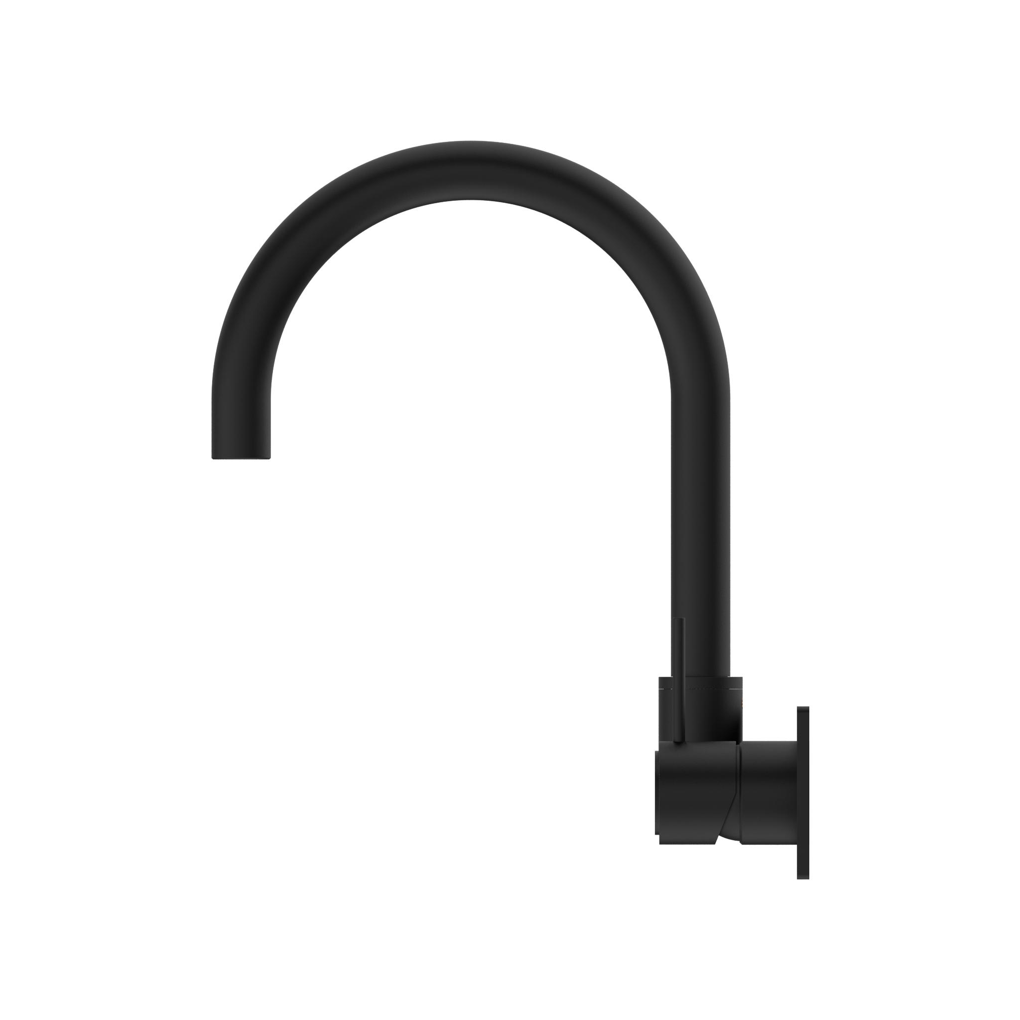 NERO MECCA WALL BASIN/ BATH MIXER SWIVEL SPOUT HANDLE UP MATTE BLACK