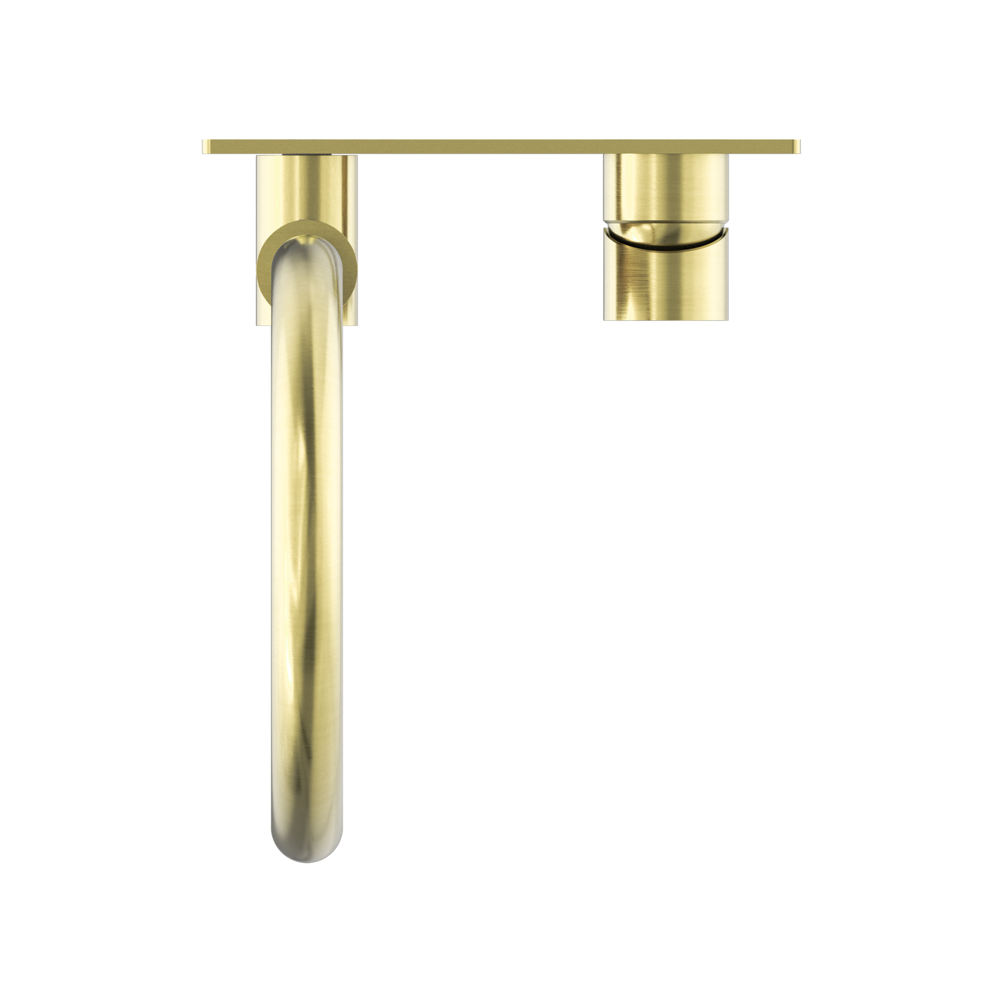 NERO MECCA SWIVEL SPOUT WALL BASIN/ BATH MIXER BRUSHED GOLD