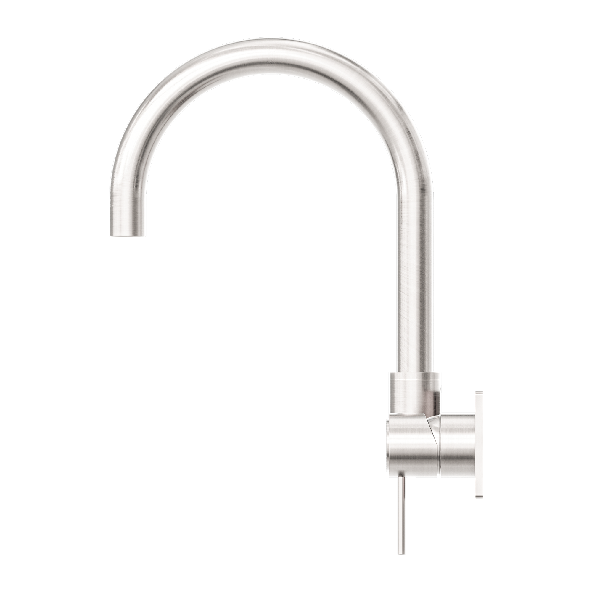 NERO MECCA WALL BASIN/ BATH MIXER SWIVEL SPOUT BRUSHED NICKEL