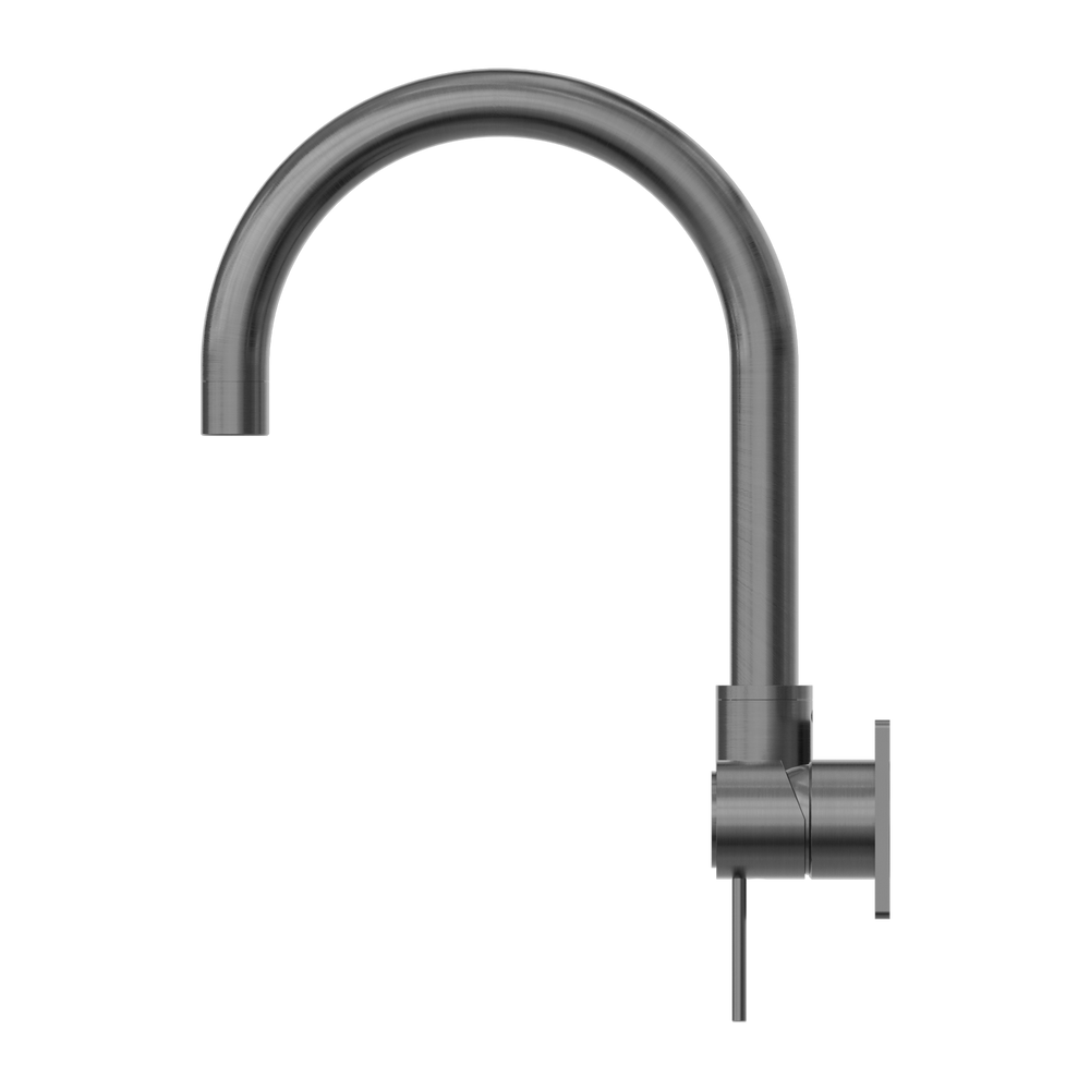 NERO MECCA WALL BASIN/ BATH MIXER SWIVEL SPOUT GUN METAL