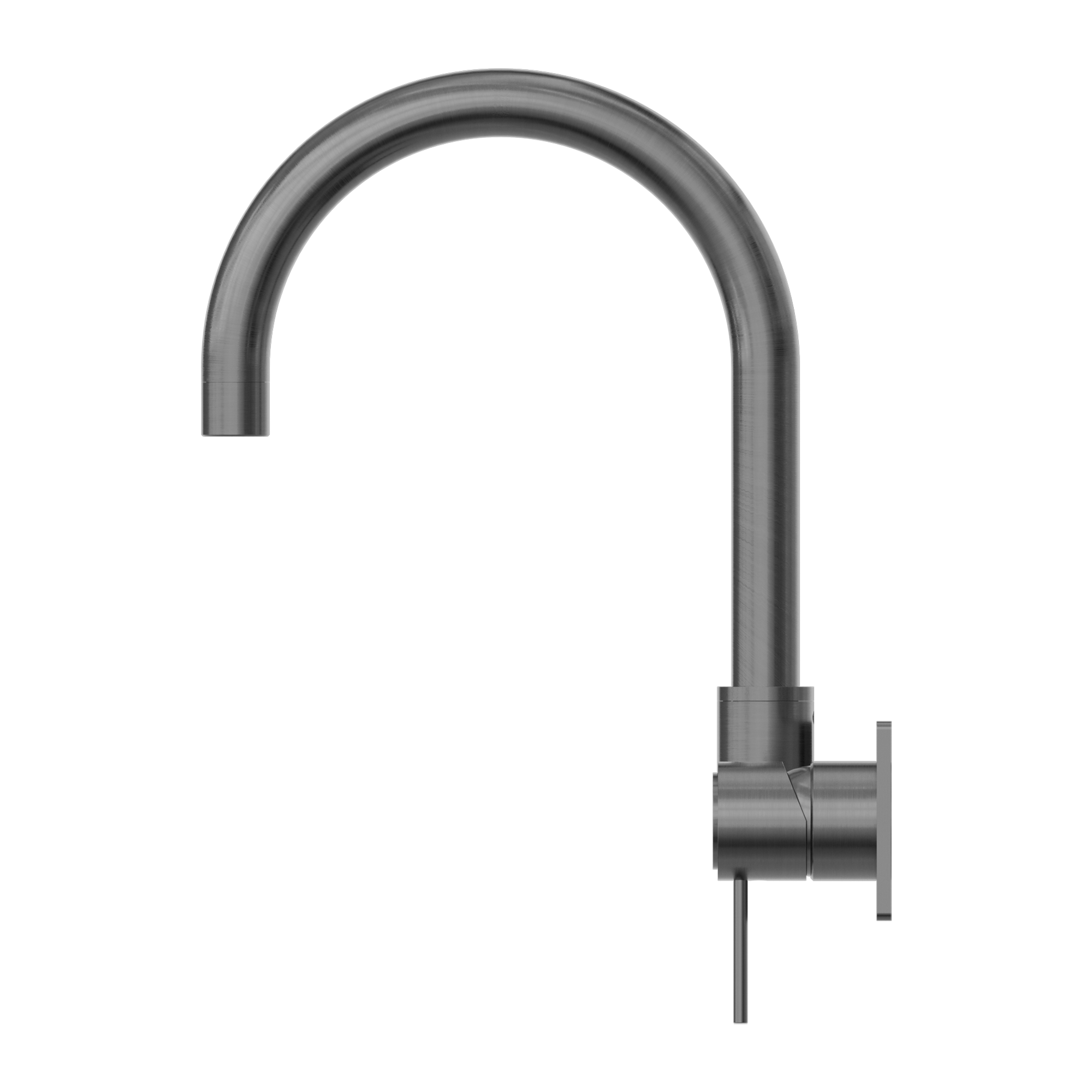 NERO MECCA WALL BASIN/ BATH MIXER SWIVEL SPOUT GUN METAL