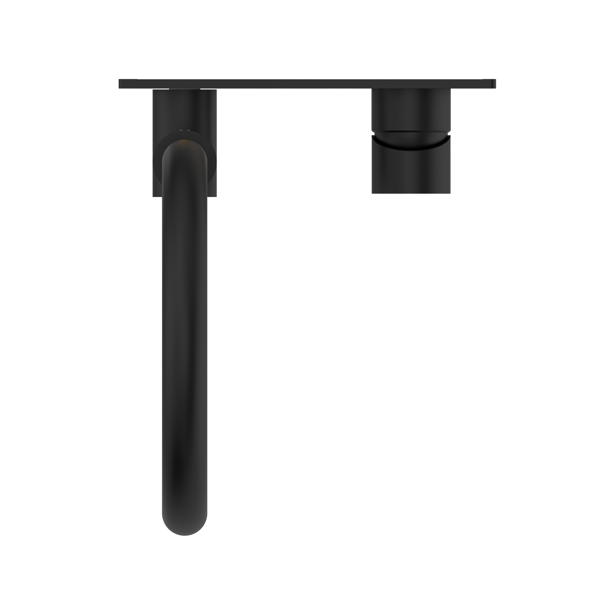 NERO MECCA WALL BASIN/BATH MIXER SWIVEL SPOUT MATTE BLACK