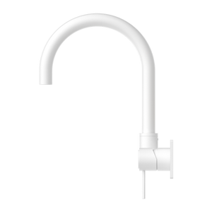 NERO MECCA WALL BASIN / BATH MIXER SWIVEL SPOUT MATTE WHITE