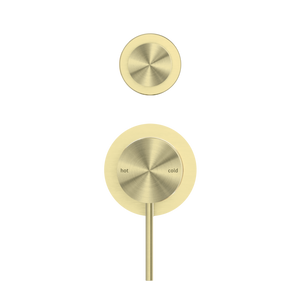 NERO MECCA SHOWER MIXER WITH DIVERTER SEPARATE BACK PLATE BRUSHED GOLD