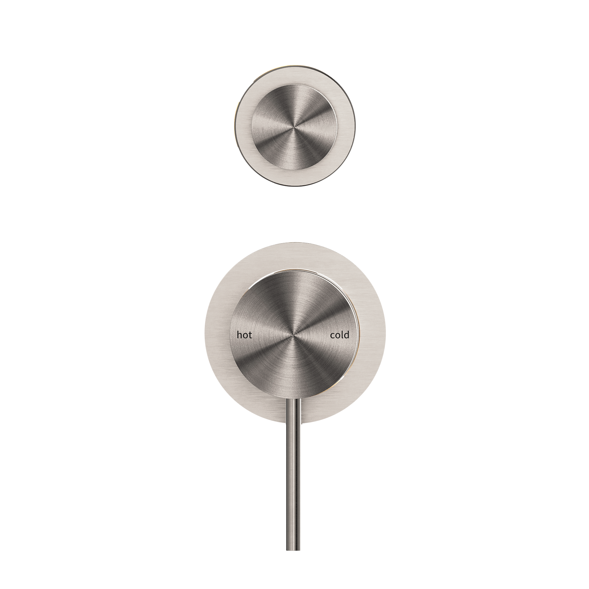 NERO MECCA SHOWER MIXER WITH DIVERTOR SEPARATE BACK PLATE BRUSHED NICKEL