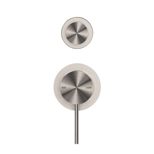 NERO MECCA SHOWER MIXER WITH DIVERTER SEPARATE BACK PLATE BRUSHED NICKEL