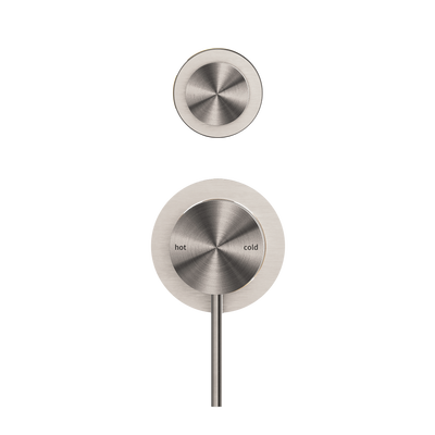 NERO MECCA SHOWER MIXER WITH DIVERTER SEPARATE BACK PLATE BRUSHED NICKEL