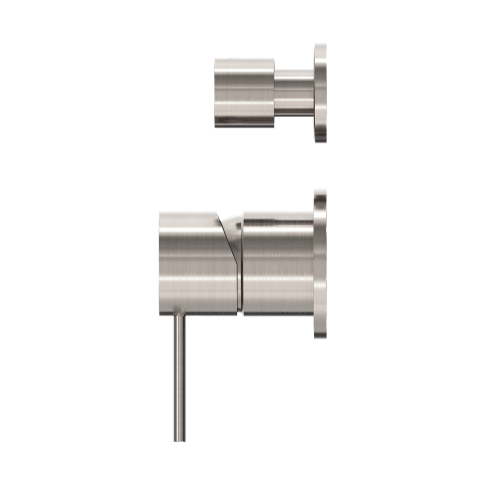 NERO MECCA SHOWER MIXER WITH DIVERTER SEPARATE BACK PLATE BRUSHED NICKEL