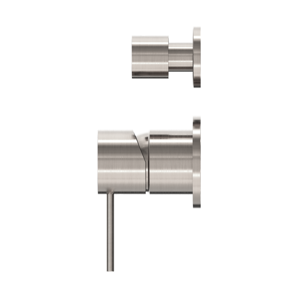 NERO MECCA SHOWER MIXER WITH DIVERTOR SEPARATE BACK PLATE BRUSHED NICKEL