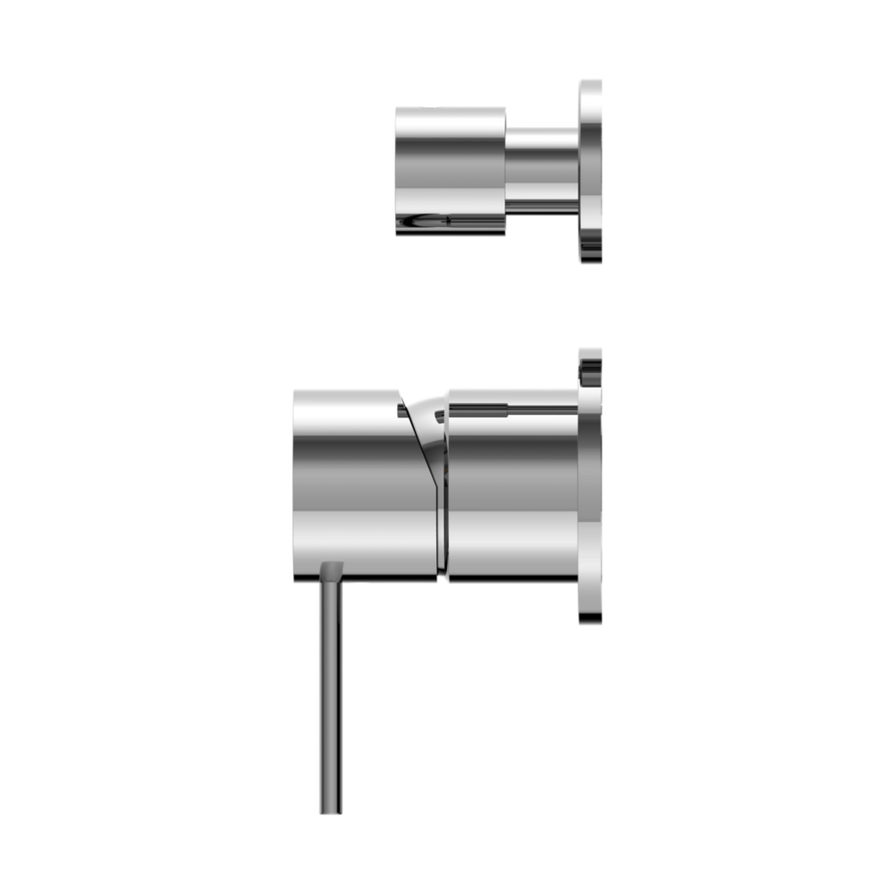 NERO MECCA SHOWER MIXER WITH DIVERTER SEPARATE BACK PLATE CHROME
