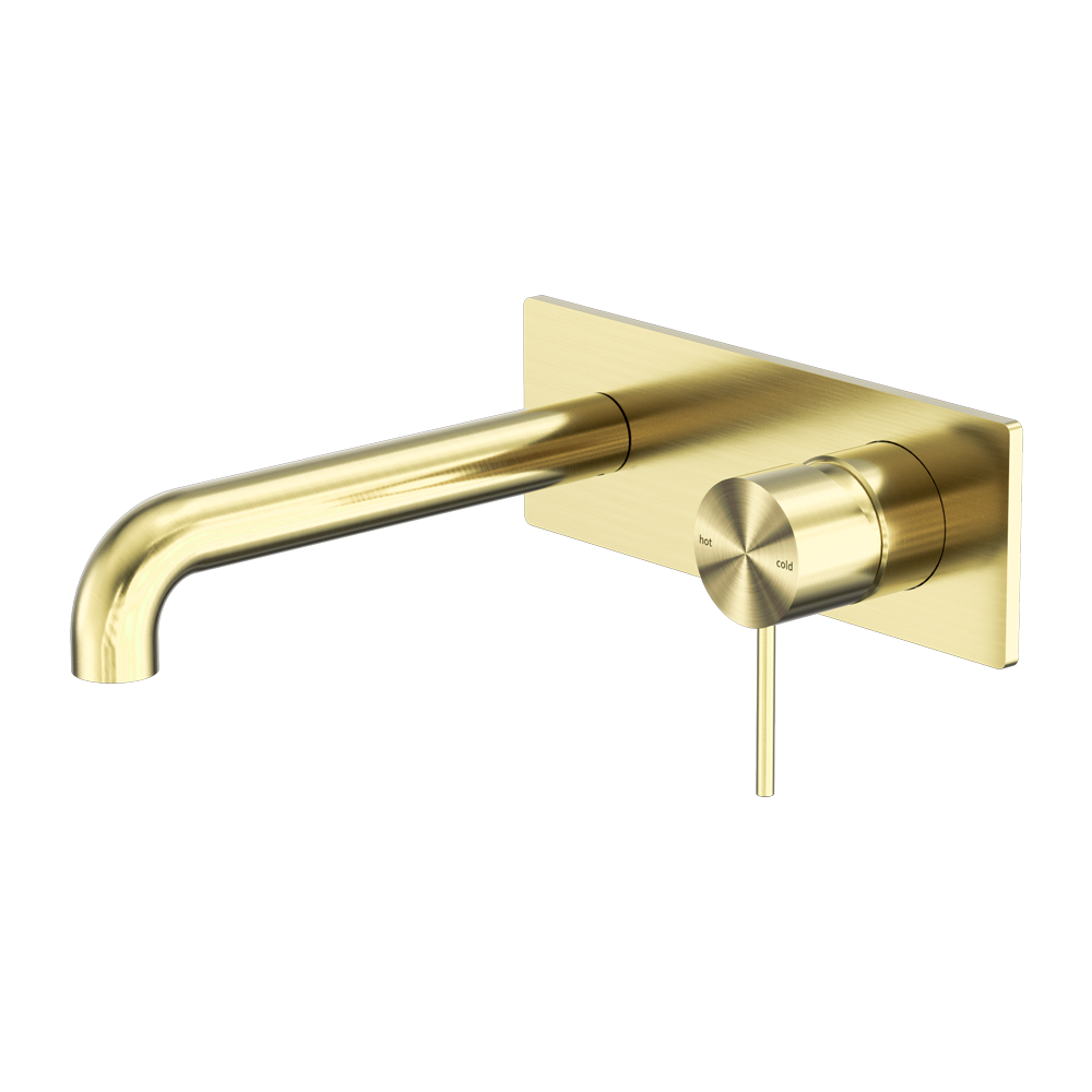NERO MECCA WALL BASIN/ BATH MIXER BRUSHED GOLD (AVAILABLE IN 120MM, 160MM, 185MM, 230MM AND 260MM)
