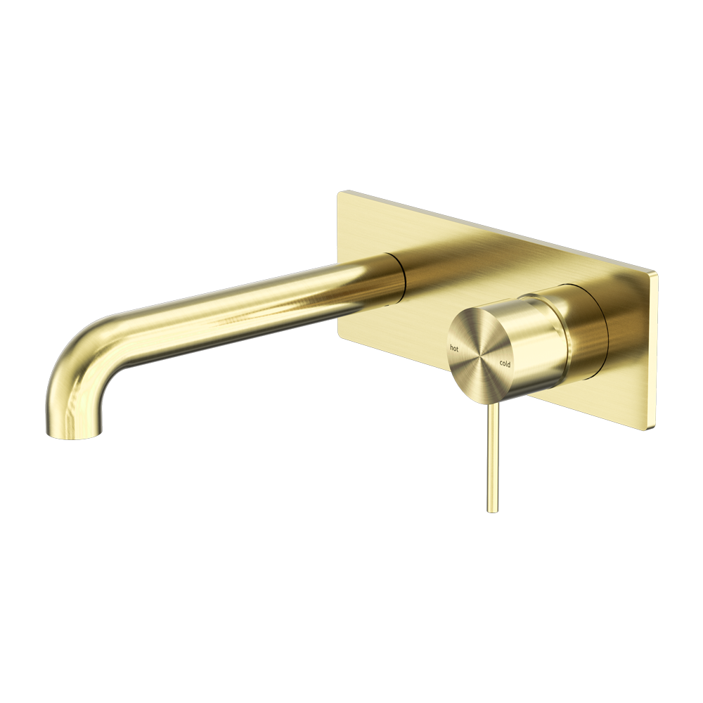 NERO MECCA WALL BASIN / BATH MIXER BRUSHED GOLD (AVAILABLE IN 120MM, 160MM, 185MM, 230MM AND 260MM)