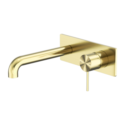 NERO MECCA WALL BASIN / BATH MIXER BRUSHED GOLD (AVAILABLE IN 120MM, 160MM, 185MM, 230MM AND 260MM)