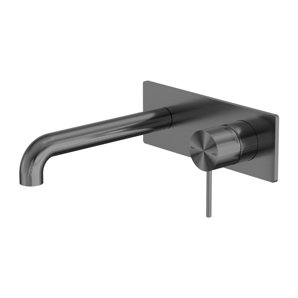 NERO MECCA WALL BASIN/ BATH MIXER GUN METAL (AVAILABLE IN 120MM, 160MM, 185MM, 230MM AND 260MM)