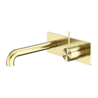 NERO MECCA WALL BASIN/BATH MIXER HANDLE UP BRUSHED GOLD (AVAILABLE IN 120MM,160MM,185MM, 230MM AND 260MM)