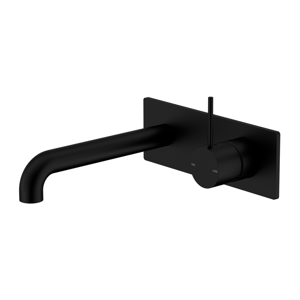NERO MECCA WALL BASIN/ BATH MIXER HANDLE UP MATTE BLACK  (AVAILABLE IN 120MM,160MM,185MM, 230MM AND 260MM)