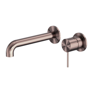 NERO MECCA WALL BASIN/BATH MIXER WITH SEPARATE BACK PLATE BRUSHED BRONZE (AVAILABLE IN 120MM,160MM,185MM, 230MM AND 260MM)