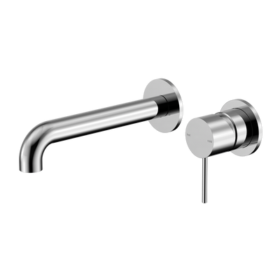 NERO MECCA WALL BASIN/BATH MIXER WITH SEPARATE BACK PLATE CHROME (AVAILABLE IN 120MM,160MM,185MM, 230MM AND 260MM)